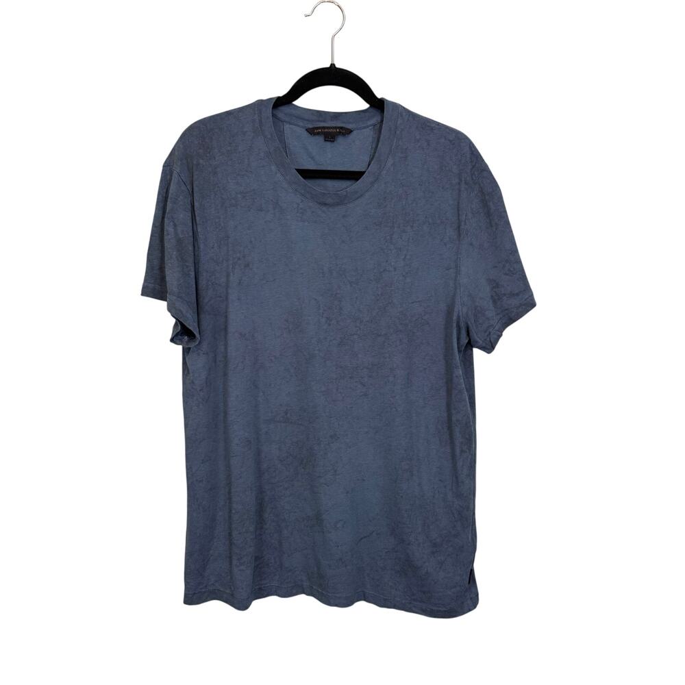 John Varvatos Hillsboro T-Shirt Mens L Cosmos Blue Crew Neck Short Sleeve Casual
